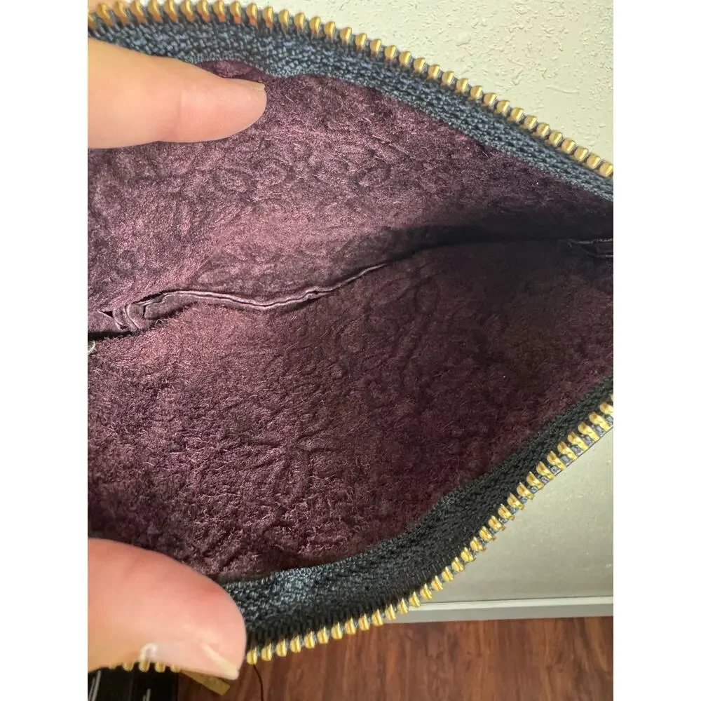 Alex and Ani Leather Zipper Pouch